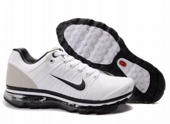 Nike Air Max 2009 Leather With White Black Grey - Click Image to Close